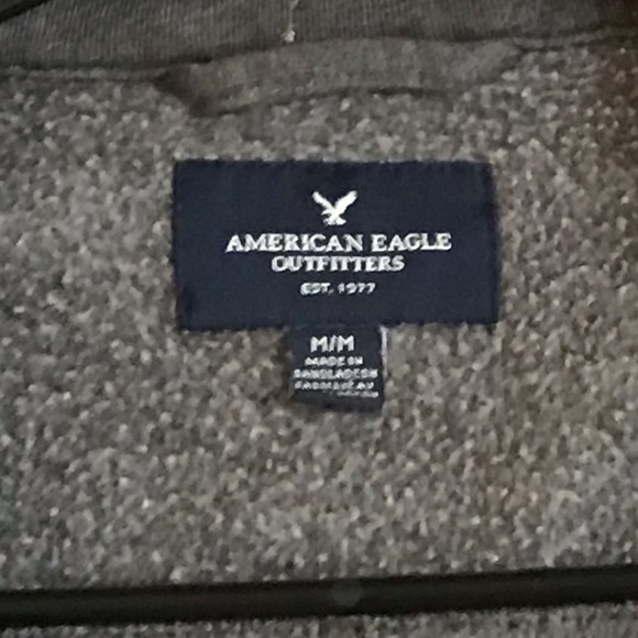 American Eagle Outfitters size medium gray jacket Moto style with snaps - Picture 5 of 11